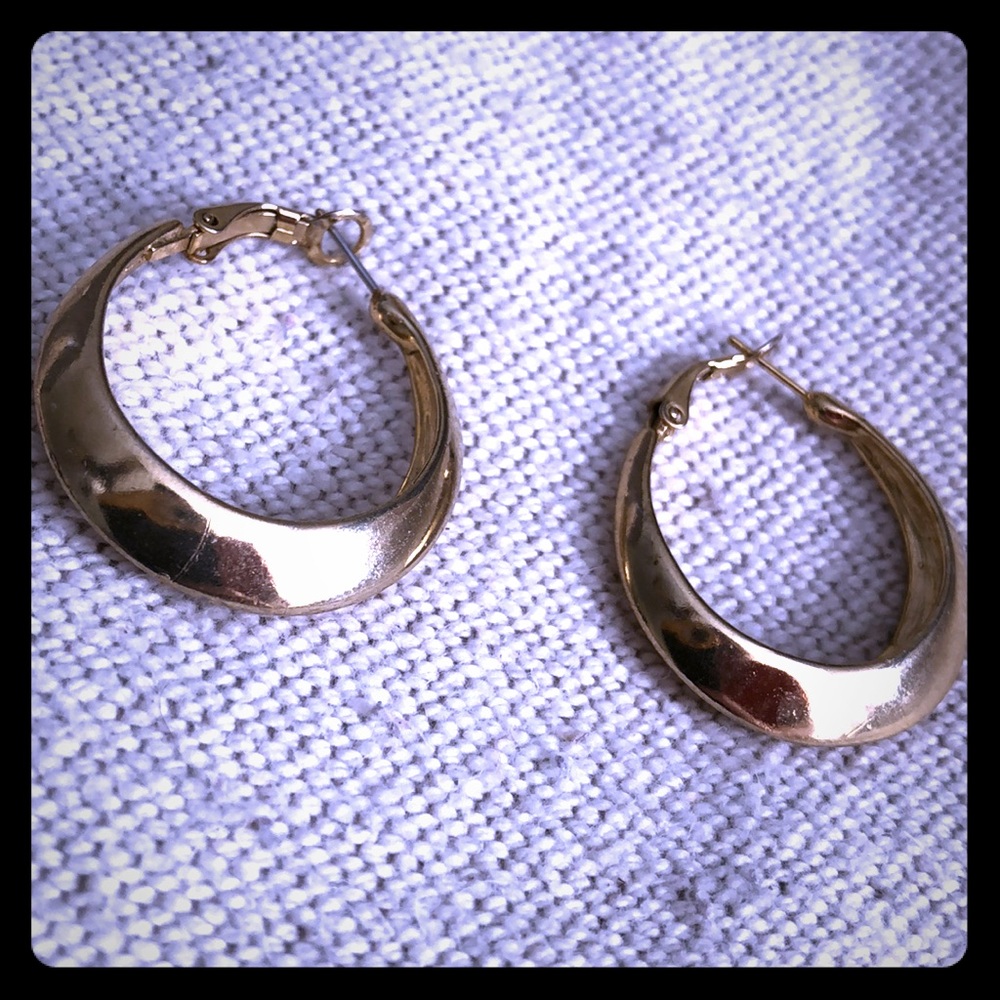 Gold hoop earrings